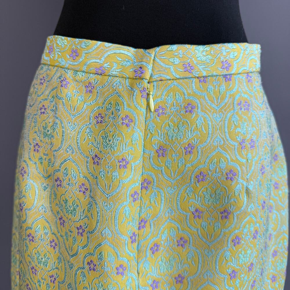 Vtg 90s Y2K Rickie Freeman for Teri Jon brocade pencil skirt - Size M Easter - Picture 7 of 10